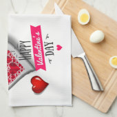 Valentine's Day Kitchen Handtuch (Viertel Falte)