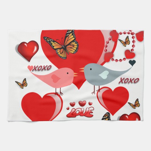 Valentine's Day Kitchen Handtuch (Horizontal)