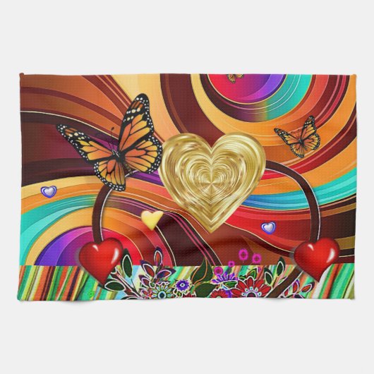 Valentine's Day Kitchen Handtuch (Horizontal)