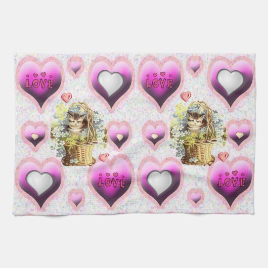 Valentine's Day Kitchen Handtuch (Horizontal)