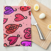 Valentine's Day Kitchen Handtuch (Viertel Falte)