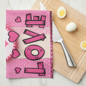 Valentine's Day Kitchen Handtuch (Viertel Falte)