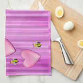 Valentine's Day Kitchen Handtuch, Biene Geschirrtuch (Viertel Falte)