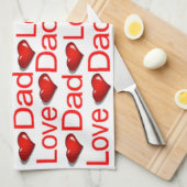 Valentine's Day Kitchen Handtuch Liebe Vater (Viertel Falte)