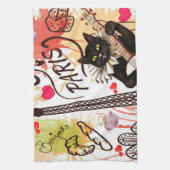 Valentine's Day Kitchen Handtuch, Paris Frankreich Geschirrtuch (Vertikal)