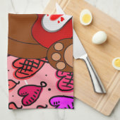 Valentine's Day Kitchen Handtuch, Teddy Bear Geschirrtuch (Viertel Falte)