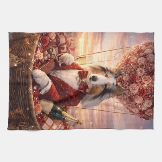 Valentines Day Kitchen Towel Geschirrtuch (Horizontal)