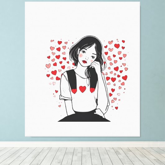 valentines day leinwanddruck (Insitu (Holzboden))