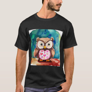 Valentine's Day Liebe Heart Owl Teddy Girlfriend F T-Shirt