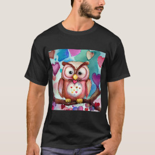 Valentine's Day Liebe Heart Owl Teddy Girlfriend F T-Shirt