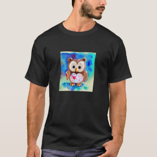 Valentine's Day Liebe Heart Owl Teddy Girlfriend F T-Shirt