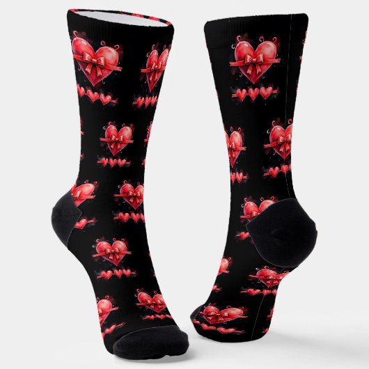 Valentine's Day Liebe & Hearts Collection ❤️ Socken (Gewinkelt)
