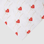Valentine's Day Liebe Herz Modern Gold Script Seidenpapier (Ausschnitt)