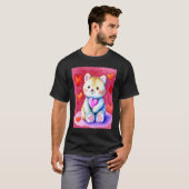 Valentine's Day Liebe Herzstück Katze Teddy Girlfr T-Shirt (Vorne ganz)