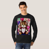 Valentine's Day Liebe Herzstück Katze Teddy Girlfr T-Shirt (Vorne ganz)