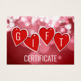 Valentine's Day Liebe Red Hearts Geschenkgutschein
