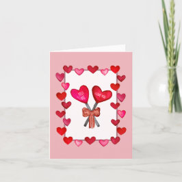 Valentine's Day Lollipop Liebe Card Dankeskarte