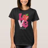 Valentines Day Love 3rd Grade Squad Teacher Kids O T-Shirt (Vorderseite)