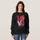 Valentines Day Love 8th Grade Teacher Teacher Kids Sweatshirt (Vorne ganz)