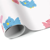 Valentine's Day Love Birds Pattern Wrapping Paper Geschenkpapier (Rolleneckpunkt)