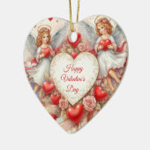 Valentine's Day Love Cherub Angels Keramik Ornament (Links)