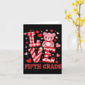 Valentine's Day Love Fifth Grade Teacher Karte (Gelbe Blume)