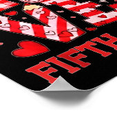 Valentine's Day Love Fifth Grade Teacher  Poster (Ecke)