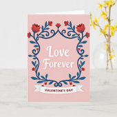 Valentines Day Love Forever Card Karte (Gelbe Blume)