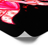 Valentines Day Love Funny Coquette Bow Checkered N Poster (Ecke)