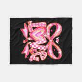 Valentines Day Love Funny Coquette Bow Checkered X Fleecedecke (Vorderseite (Horizontal))