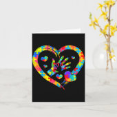 Valentines Day Love Heart Autism Awareness Puzzle Karte (Gelbe Blume)