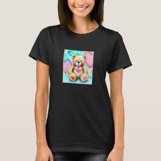 Valentine's Day Love Heart Bear Teddy Girlfriend F T-Shirt