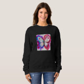 Valentine's Day Love Heart Butterfly Girlfriend Fi Sweatshirt (Vorne ganz)