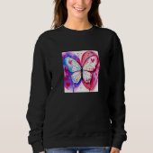 Valentine's Day Love Heart Butterfly Girlfriend Fi Sweatshirt (Vorderseite)