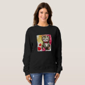 Valentine's Day Love Heart Cat Teddy Girlfriend Fi Sweatshirt (Vorne ganz)