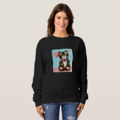 Valentine's Day Love Heart Cat Teddy Girlfriend Fi Sweatshirt (Vorne ganz)