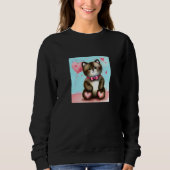 Valentine's Day Love Heart Cat Teddy Girlfriend Fi Sweatshirt (Vorderseite)