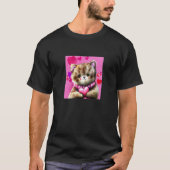 Valentine's Day Love Heart Cat Teddy Girlfriend Fi T-Shirt (Vorderseite)