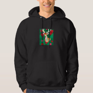 Valentine's Day Love Heart Cute Deer Girlfriend Fi Hoodie