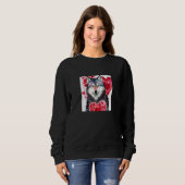 Valentine's Day Love Heart Cute Wolf Girlfriend Fi Sweatshirt (Vorne ganz)