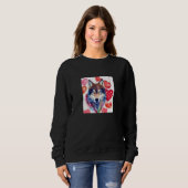 Valentine's Day Love Heart Cute Wolf Girlfriend Fi Sweatshirt (Vorne ganz)