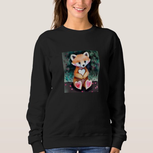 Valentine's Day Love Heart Fox Teddy Girlfriend Fi Sweatshirt (Vorderseite)