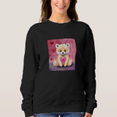 Valentine's Day Love Heart Fox Teddy Girlfriend Fi Sweatshirt (Vorderseite)