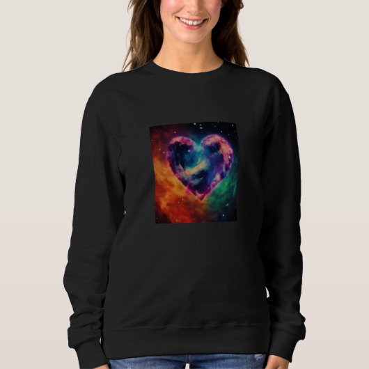 Valentine's Day Love Heart Galaxy Girlfriend Fianc Sweatshirt (Vorderseite)