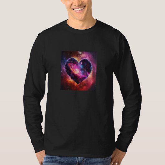 Valentine's Day Love Heart Galaxy Girlfriend Fianc T-Shirt (Vorderseite)