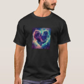 Valentine's Day Love Heart Galaxy Girlfriend Fianc T-Shirt (Vorderseite)