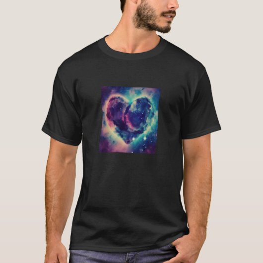 Valentine's Day Love Heart Galaxy Girlfriend Fianc T-Shirt (Vorderseite)