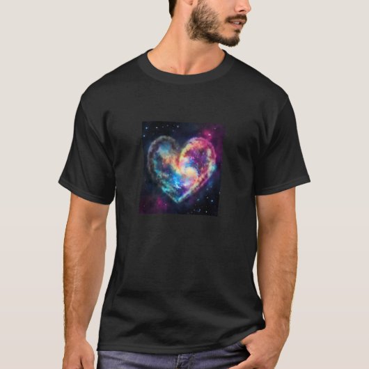 Valentine's Day Love Heart Galaxy Girlfriend Fianc T-Shirt (Vorderseite)