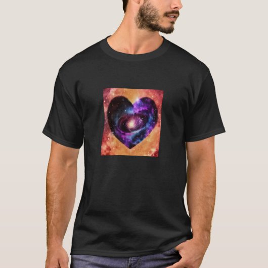 Valentine's Day Love Heart Galaxy Girlfriend Fianc T-Shirt (Vorderseite)