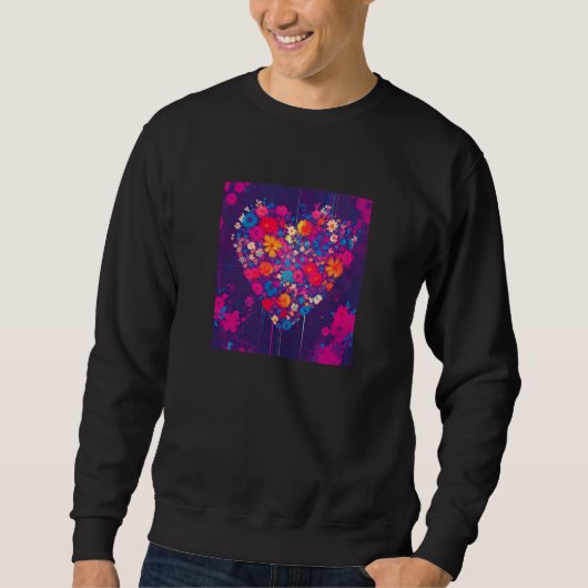Valentine's Day Love Heart Girlfriend Fiancée Wife Sweatshirt (Vorderseite)